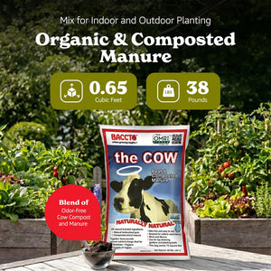 Michigan Peat 1640 Wholly Cow Horticultural Compost and Manure, 40 Qt (3 Pack)