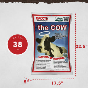 Michigan Peat 1640 Wholly Cow Horticultural Compost and Manure, 40 Qt (4 Pack)