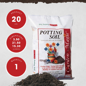 Michigan Peat 5720 Garden Magic General Purpose Potting Soil Mix, 20 lb, 8 Pack