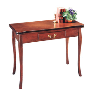 Stakmore Expanding Convertible Console to Dining Room Table w/ 2 Leaves, Cherry
