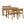 U_STYLE 5-Piece Outdoor Acacia Wood Dining Set