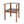 Outdoor Dining Chair Set of 2 with Curved Acacia Wood Arms, Brown Finish and Cream Cushions