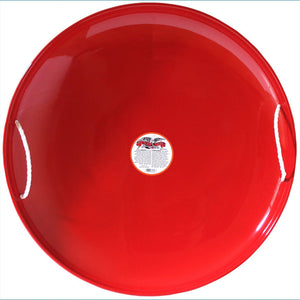 Flexible Flyer Steel Saucer 26" Metal Winter Snow Sled for Kids and Adults, Red - TRAPSKI