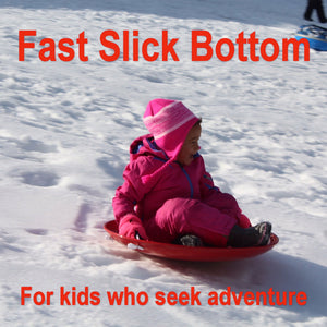 Flexible Flyer Steel Saucer 26" Metal Winter Snow Sled for Kids and Adults, Red - TRAPSKI