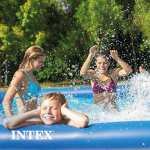 Intex 10ft Round Swimming Pool Cover & Easy Set 10ft x 30in Inflatable Pool