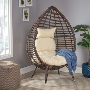 Cutter Teardrop Patio Chair with Water-Resistant Cushion