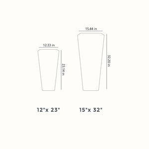 HC Companies 12 Inch Cascade Indoor or Outdoor Durable Square Planter, Black