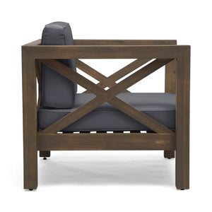 Brava Mid-Century Modern Club Chair with Water Resistant Cushions