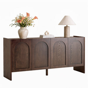 Mid-Century Modern 4-Door Credenza Sideboard