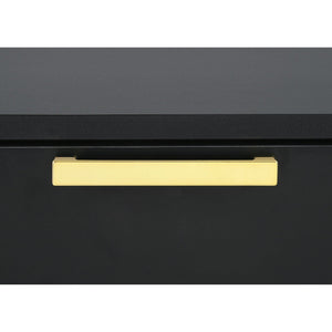 2 Drawer Rectangular Nightstand - Black