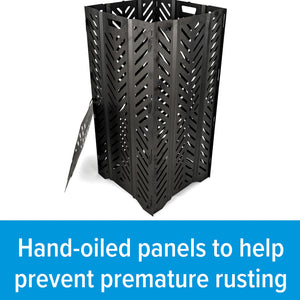 Camco 51250 Outdoor Yard Debris Burn Bin Incinerator with Lid, Large, 45 Inch