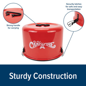 Camco Big Red Outdoor Portable Tabletop Propane Heater Fire Pit, 13.25 Inch