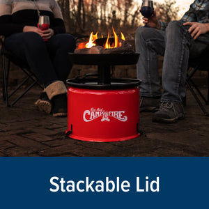 Camco Big Red Outdoor Portable Tabletop Propane Heater Fire Pit, 13.25 Inch