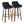 Daniella - Contemporary Fixed Height, Barstool & Swivel And Round Footrest (Set of 2)