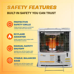 Sengoku CTN-110 KeroHeat Portable Radiant Kerosene Heater, 10,000 BTU