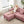 Modern Pink Polyester Ottoman