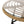 Petrichor Outdoor Side Table with Tempered Glass and Steel Frame
