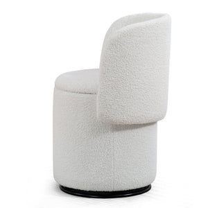 Barrel Chair & Built In Storage, 360° Swivel - Beige