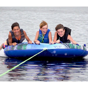O'Brien Paradise 3 66 x 76 Inch 3 Person Towable Inflatable Deck Boat Inner Tube - TRAPSKI