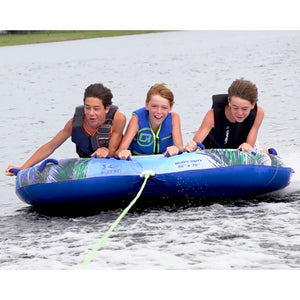O'Brien Paradise 3 66 x 76 Inch 3 Person Towable Inflatable Deck Boat Inner Tube - TRAPSKI