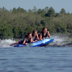 O'Brien Paradise 3 66 x 76 Inch 3 Person Towable Inflatable Deck Boat Inner Tube - TRAPSKI