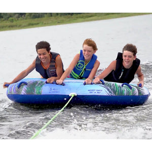 O'Brien Paradise 3 66 x 76 Inch 3 Person Towable Inflatable Deck Boat Inner Tube