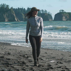 Women's 1/4 Zip Merino Sun Hoodie - Microweight