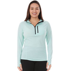 Women's 1/4 Zip Merino Sun Hoodie - Microweight