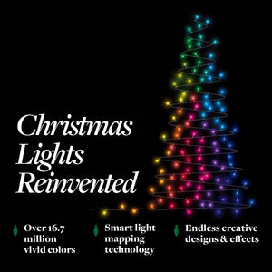 Home Heritage Lumations 33 Ft RGB LED Indoor/Outdoor String Lights, 100 Count