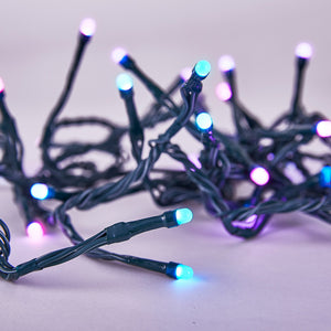 Home Heritage 16.3' Wrapped Dome Holiday Lights, App Control, 50 RGB LEDs,3 Pack