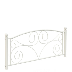 Full With Metal Frame Bed - White