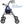 Lumex Set N' Go Wide 2-In-1 Height Adjustable Rollator Walker with Pouch, Blue
