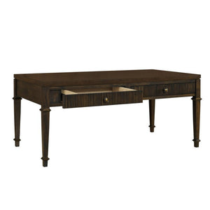 Fluted 2 Drawer Coffee Table - Brown
