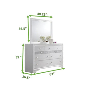 Traditional Style Queen 4 Pc Storage Bedroom Set Made with Wood in White