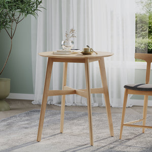 Wood Counter Height Round Dining Table