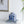 5x5x8' Hand Painted Square Canister with Blue and White Floral Pattern
