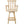 Rustic Bar Stool, Fir Wood Construction, Wide Armrest