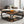 Square Coffee Table With Storage Shelf, 2 Tier For Living Room - Brown / Black
