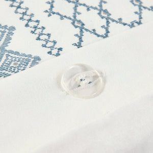 Full/Queen Cotton Printed Duvet Cover Set with Chenille