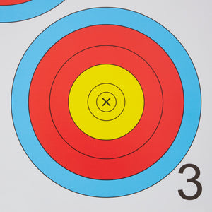 Morrell Targets Archery NFAA Official 3 Spot Paper Target Face, 100 Count Pack