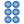 Solar Sun Rings UV Resistant Pool Spa Heater Circular Solar Cover, Blue (6 Pack)