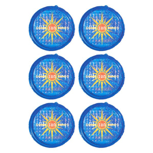 Solar Sun Rings UV Resistant Pool Spa Heater Circular Solar Cover, Blue (6 Pack)
