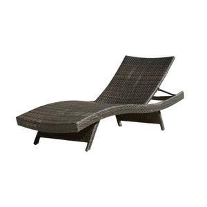 Mysticism Outdoor Chaise Lounge with Adjustable Backrest and Foldable Legs