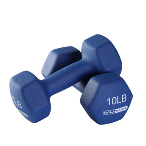 HolaHatha Neoprene Dumbbell Free Hand Weight Set with Rack