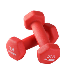 HolaHatha Neoprene Dumbbell Free Hand Weight Set with Storage Rack, Multicolor - TRAPSKI