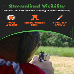 TruGlo Fiber Optic Handgun Pistol Sight Accessories, Fits S&W M&P, SD9, SD40