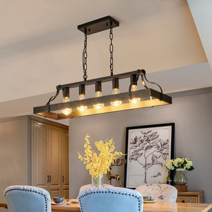 34-Inch Black and Gold Vintage Pendant Light