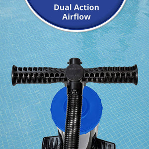 Aqua Key West Cushioned Comfort Lounge Pool Float and Dual Action Hand Pump