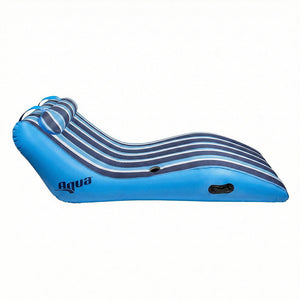 Aqua Leisure Ultra Cushioned Comfort Lounge Inflatable Pool Float with Pillow