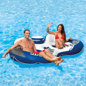 Intex River Run 2 Person  Inflatable Tube Raft Float with Cooler for Pool & Lake